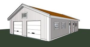 Garage ritning gratis